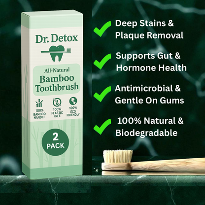Dr.Detox Boar Bristle Bamboo Toothbrush
