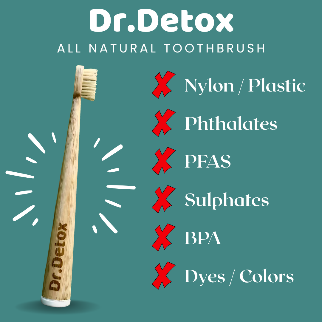 Dr.Detox Boar Bristle Bamboo Toothbrush