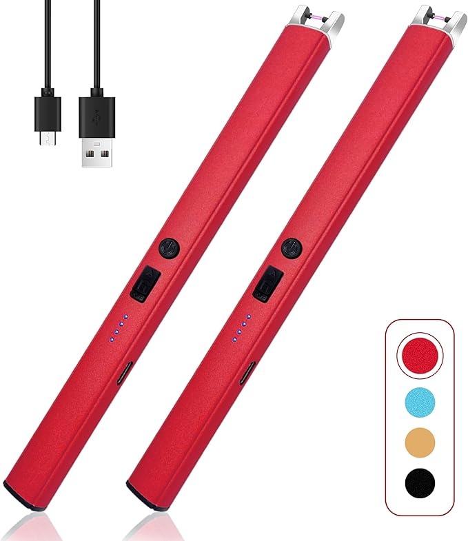 Flameless Electric Lighter - USB Rechargable (Pack of 2)