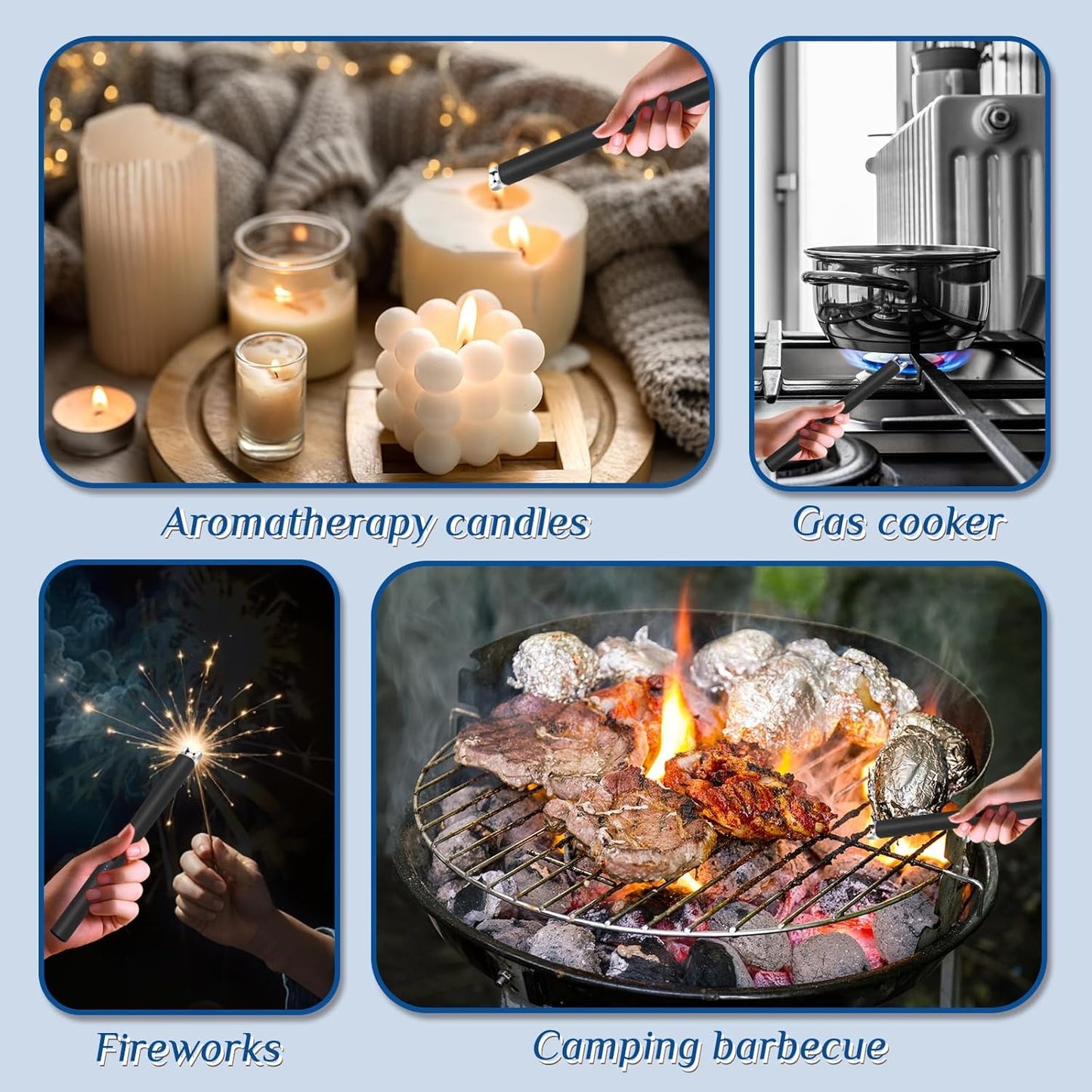 Flameless Electric Lighter - USB Rechargable (Pack of 2)